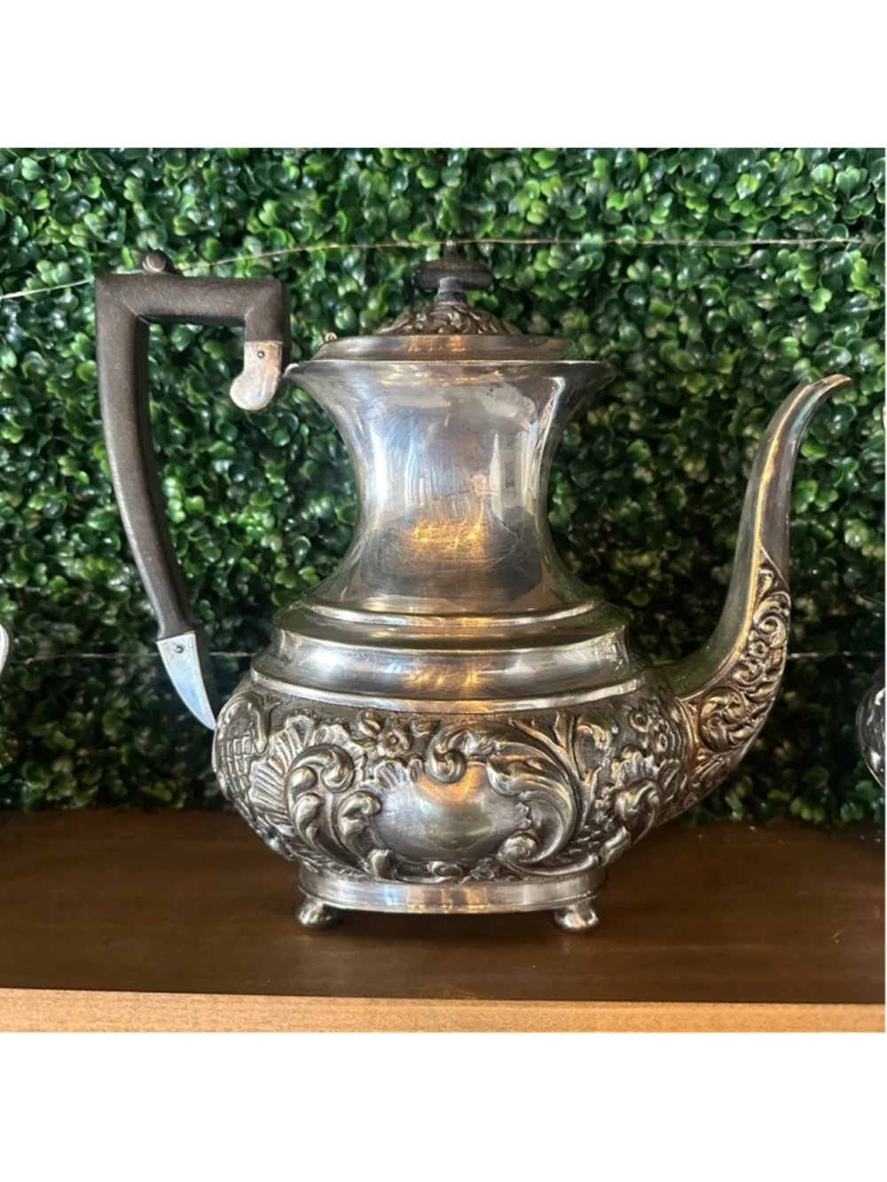 Israel Freeman & Son (IFS Limited) English Silver Tea Set Summer